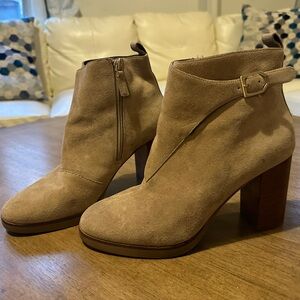 Cole Haan Leather Booties, Nude Color, Size 9